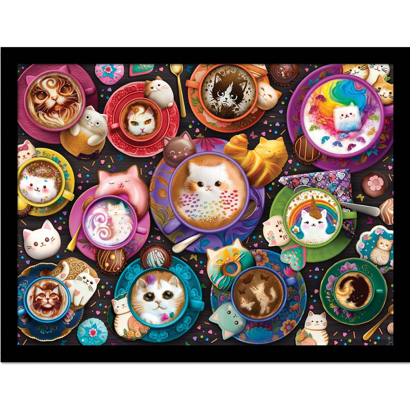 Brigid Ashwood (Cat Lattes) 30 x 40cm Collector Print (Framed