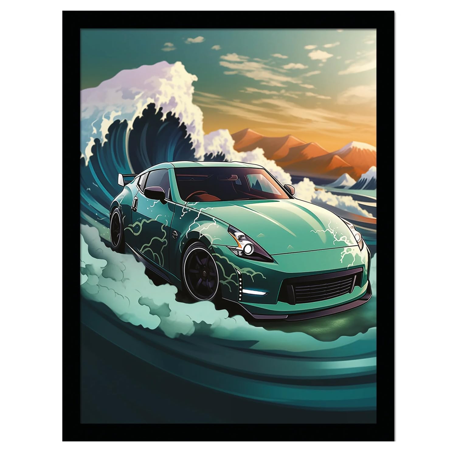 Wave Collection (Wave Cars Fairlady) 30 x 40cm Collector Print (Framed)