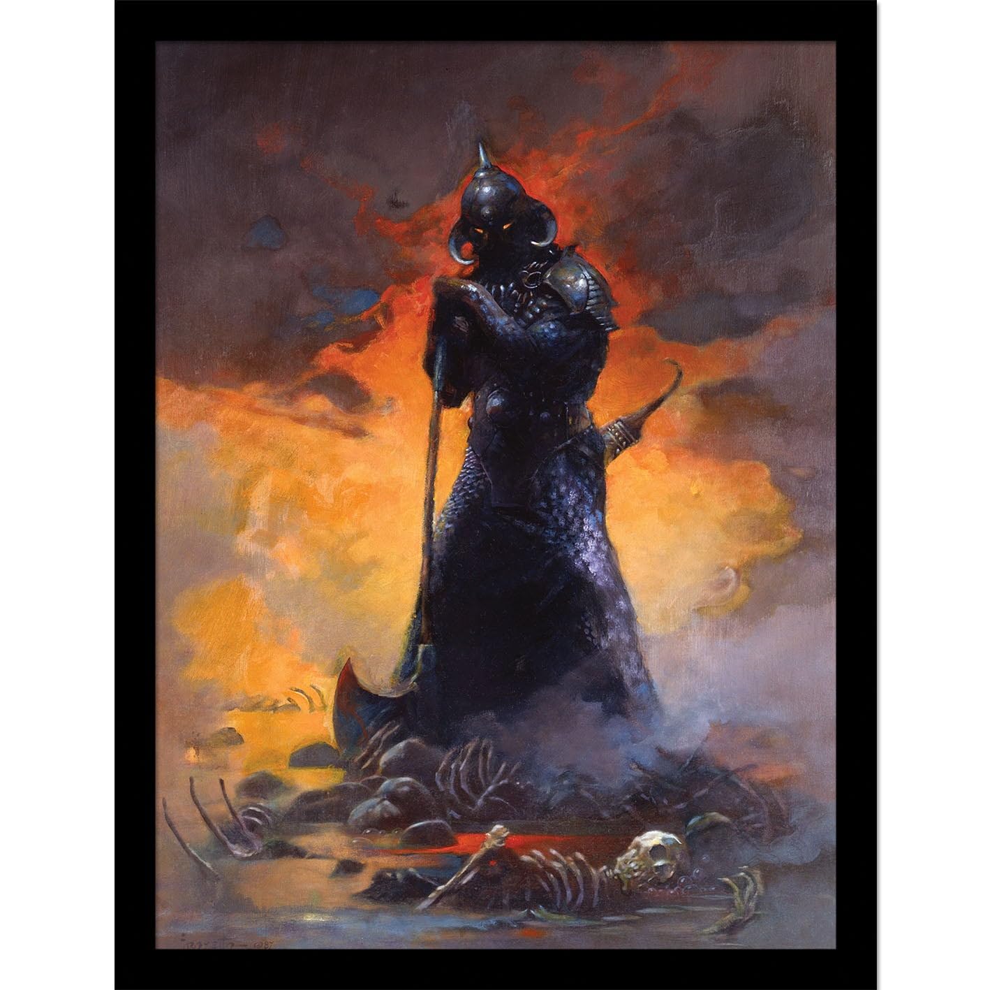Frazetta (Death Dealer III) 30 x 40cm Collector Print (Framed)