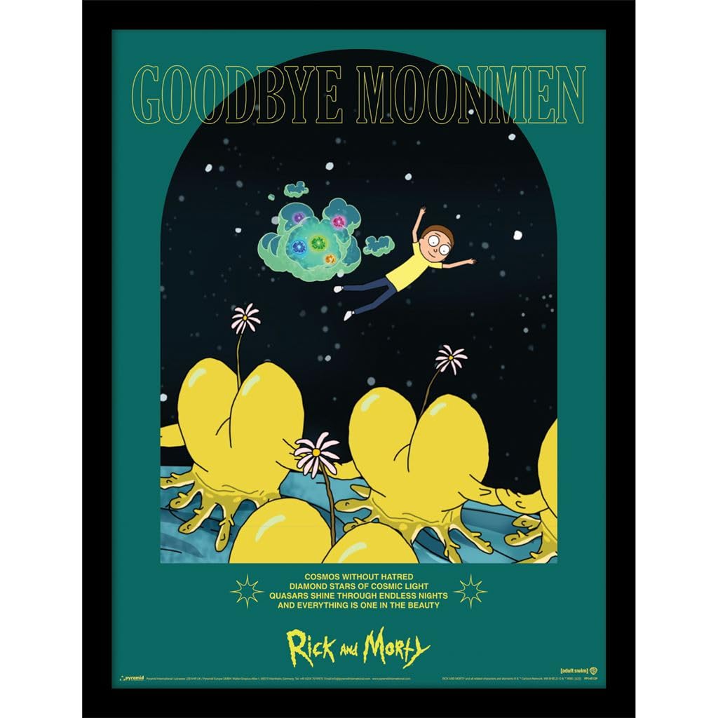 Rick and Morty (Classrickal Goodbye Moonmen) Collector Print (Framed Plexi)