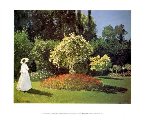 Grindstore Kunstdruck Woman in the Garden at Sainte Adresse Claude Monet, 30 x 25 cm
