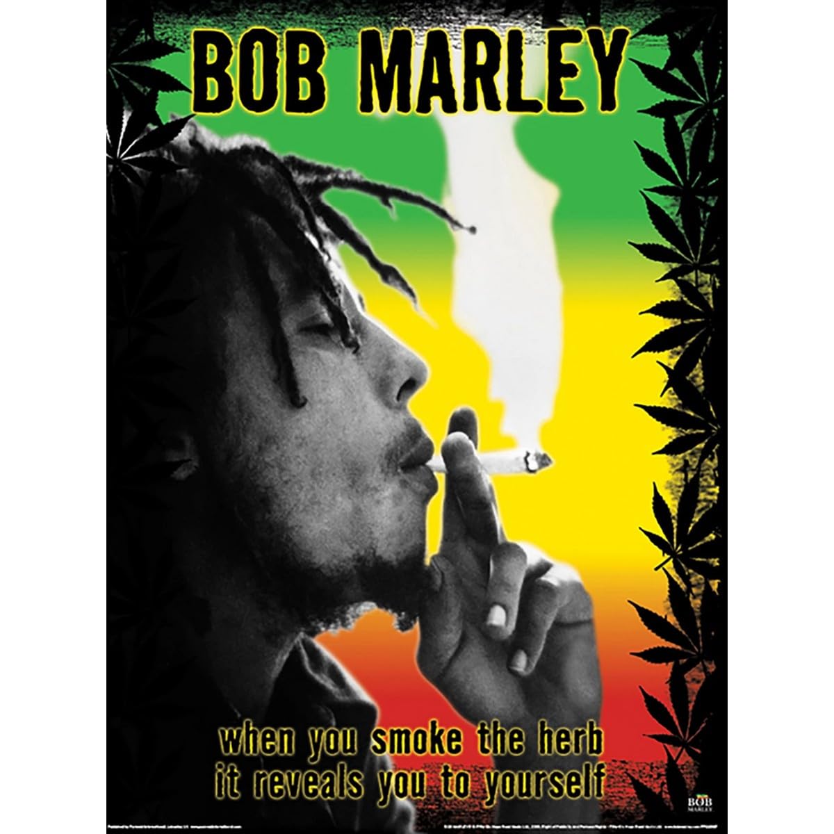 Bob Marley - Herb-Druck, bunt, 40 cm x 30 cm 40 cm x 30 cm bunt