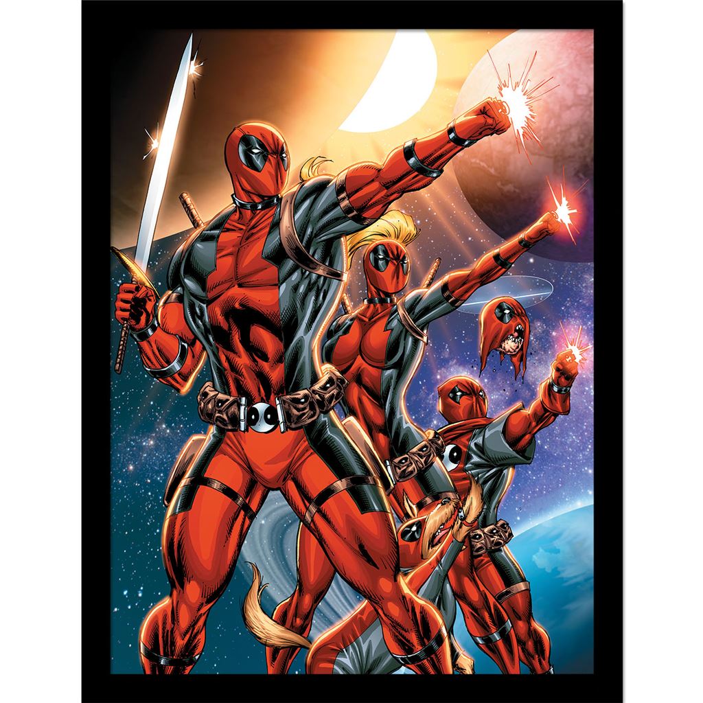 Deadpool (Corps Action Pose) Collector Print (Framed)