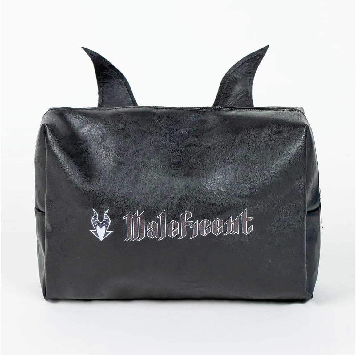 Disney Villains Travel Toiletry Bag - Black - Large Storage Capacity - Zip Closure - Maleficent Print - Original Product, Black/White, Large Capacity Travel Toiletry Bag