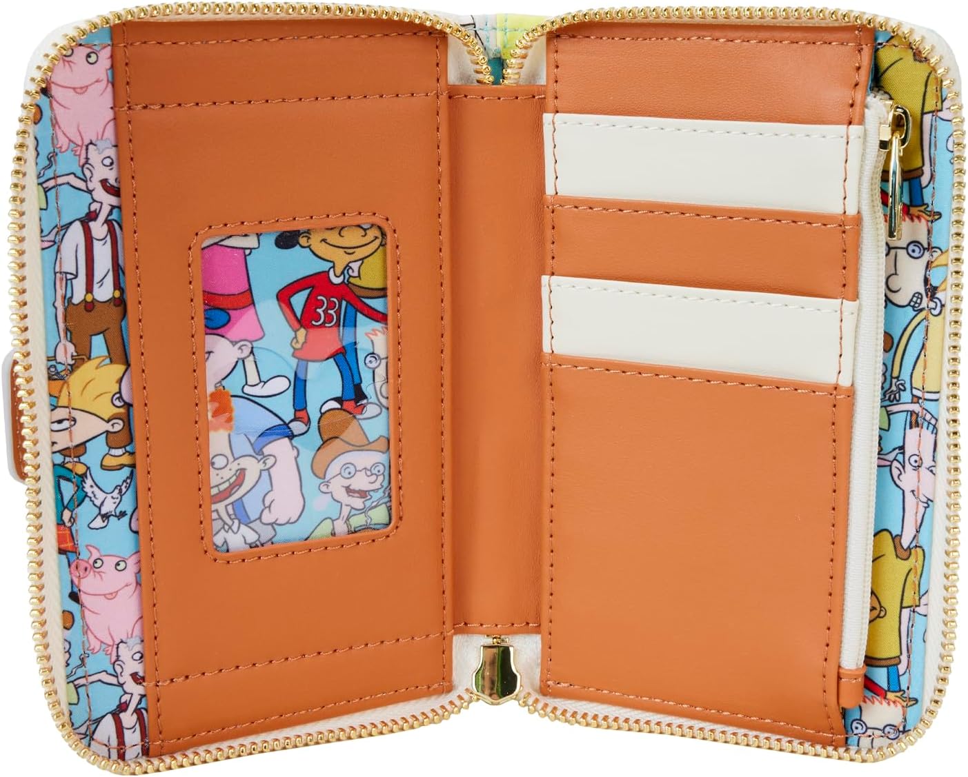 Loungefly Hey Arnold Sunset Arms Boarding House Zip Around Wallet, Multicolor, Zip Around Wallet