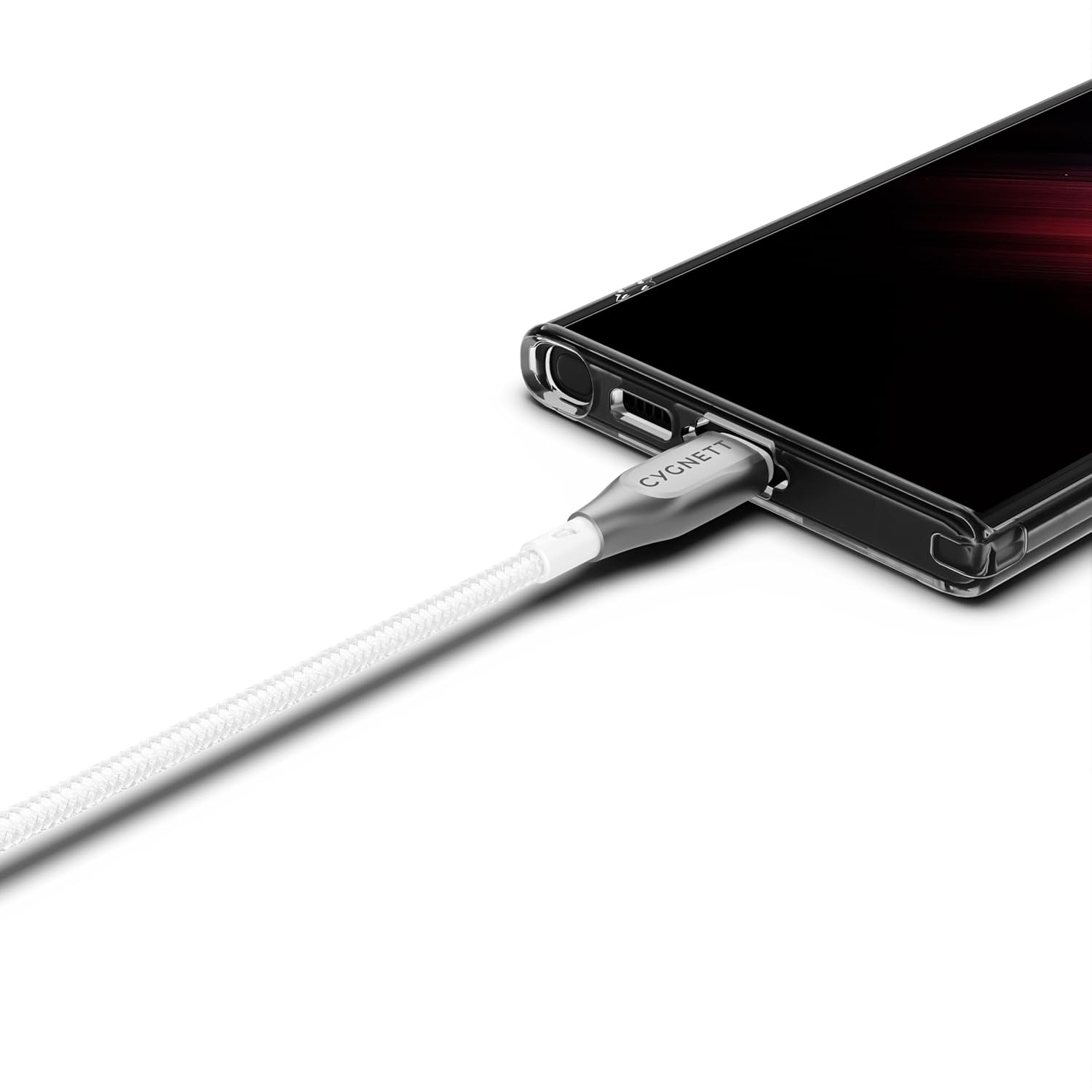 Cygnett Armoured USB-C to USB-C 60W Fast Charging Cable USB 2.0 (1m, White