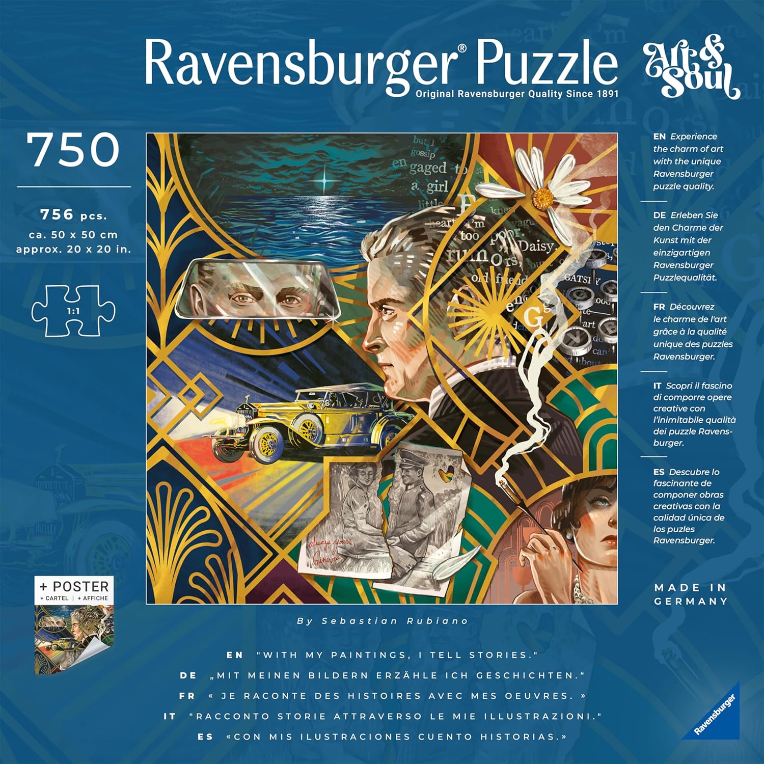 Ravensburger Puzzle 12000996 - The Great Gatsby - 750 Teile Puzzle für Erwachsene und Kinder ab 14 Jahren