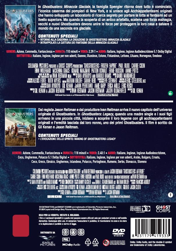 Cofanetto Ghostbusters: Legacy + Minaccia Glaciale - (2 Dvd