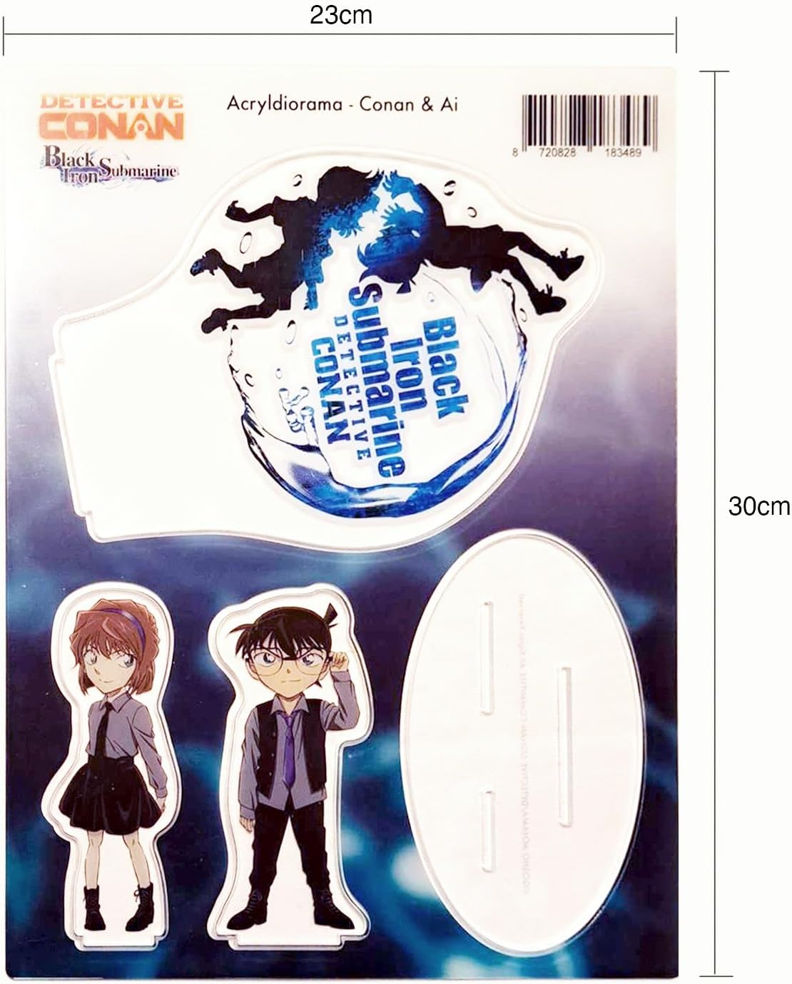 SAKAMI - Acrílico Diorama - Detective Conan - Black Iron Submarine - 30x23cm - Original & Licencia