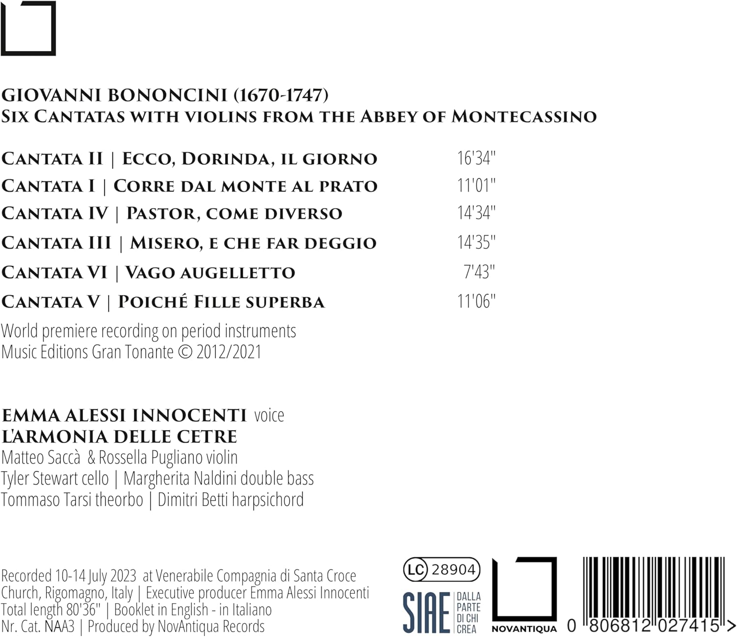 Praeconium Solitudinis - Werke für Violine solo