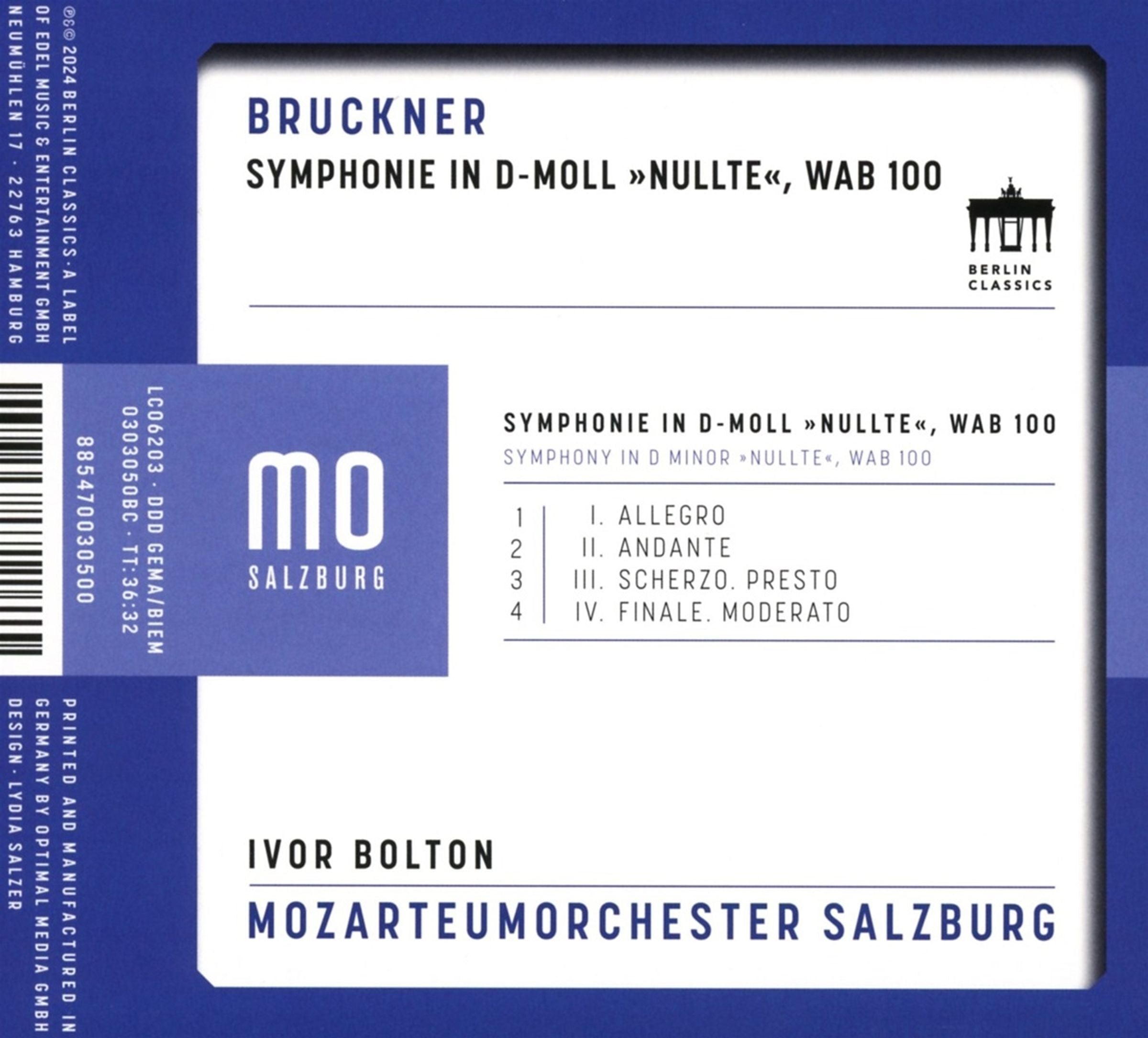 Bruckner: Symphonie in D-moll, WAB100 'Nullte'