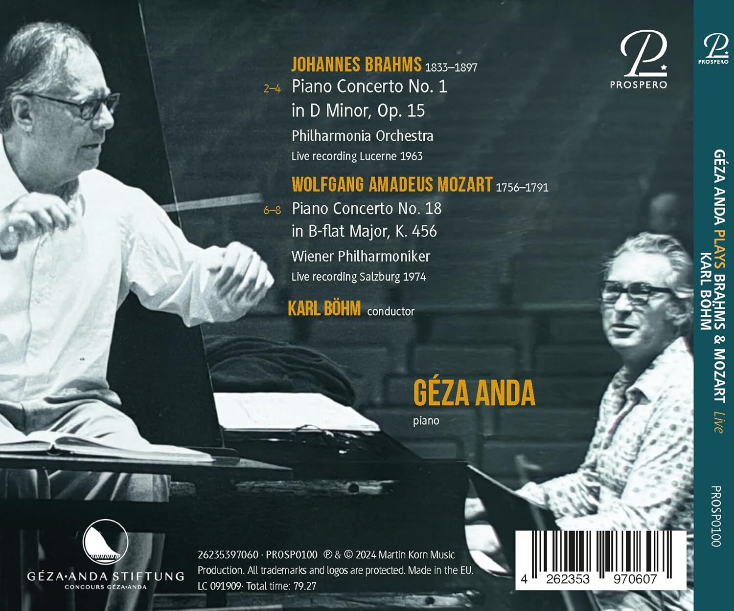 Brahms/Mozart: Piano Concertos: Live 1963 & 1974