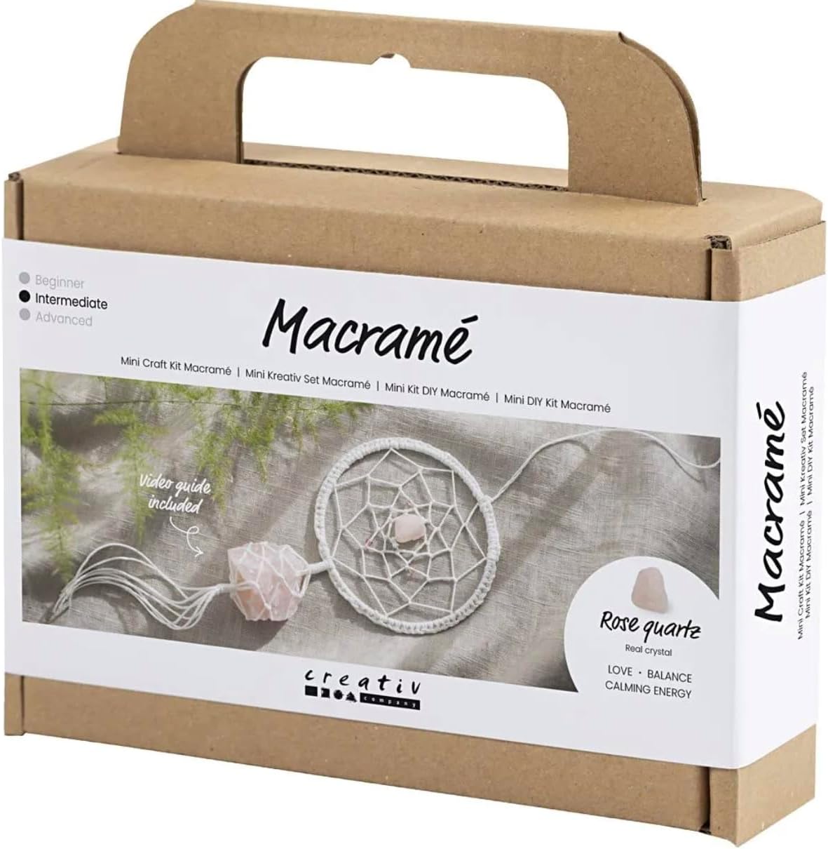 CREATIVE Mini Craft Kit Macramé, Light Rose, White, 1 Pack, Mulricolour