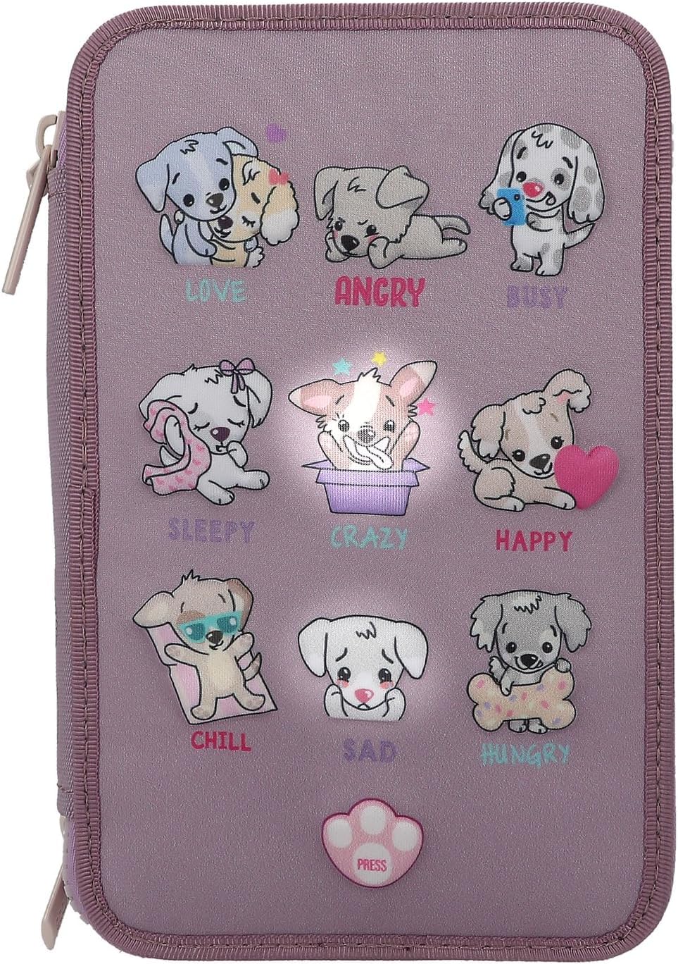 Topmodel Triple Pencil Case Led Dog Mood Barometer ( 0412843 )