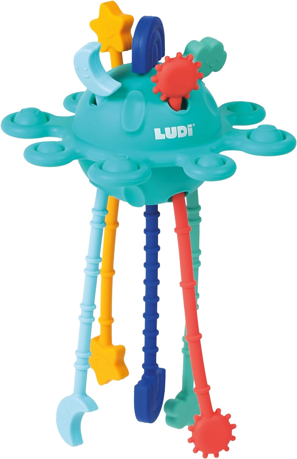 Ludi - Zippy Toy - Multisensory Stimulation Toy - Different Textures - Ergonomic - Soft Material - from 10 Months - Relieves Dental Thrust - Dexterity and Motor Skills - 14 x 21 x 14 cm