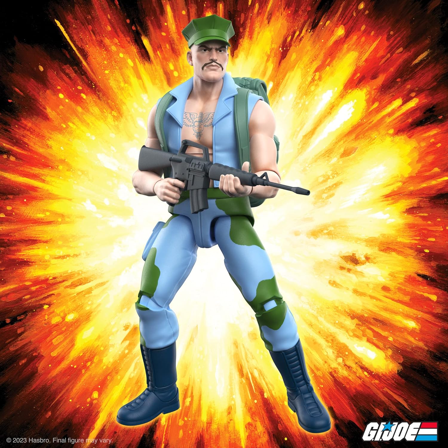 Super7 ULTIMATES! G.I. Joe Gung-Ho - 7" G.I. Joe Action Figure with Accessories Classic Cartoon Collectibles and Retro Toys