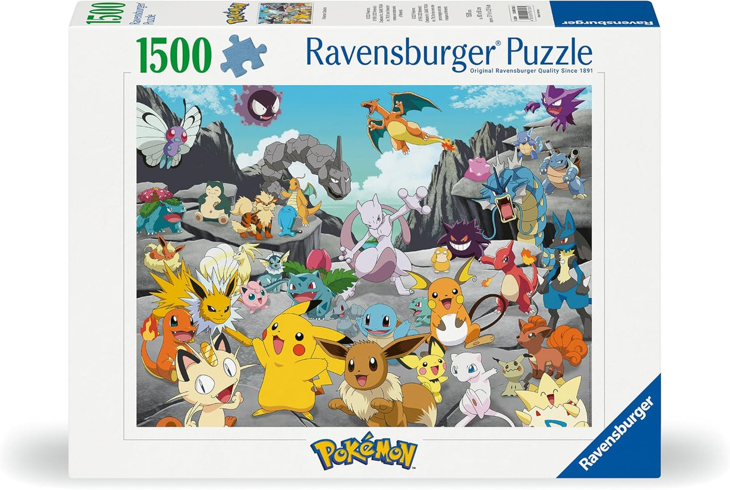 Ravensburger Puzzle 12000726 - Pokémon Classics - 1500 Teile Puzzle für Erwachsene und Kinder ab 14 Jahren, Pokémon Puzzle, Pokémon Geschenke