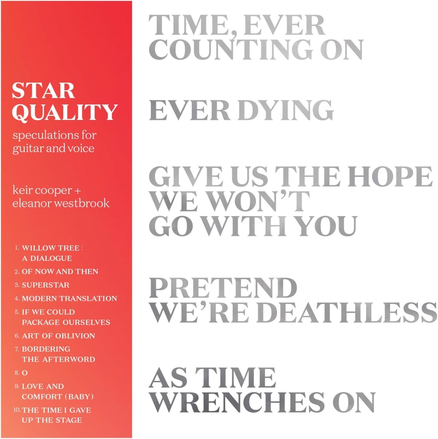 Star Quality: Speculations for Guitar and Voice