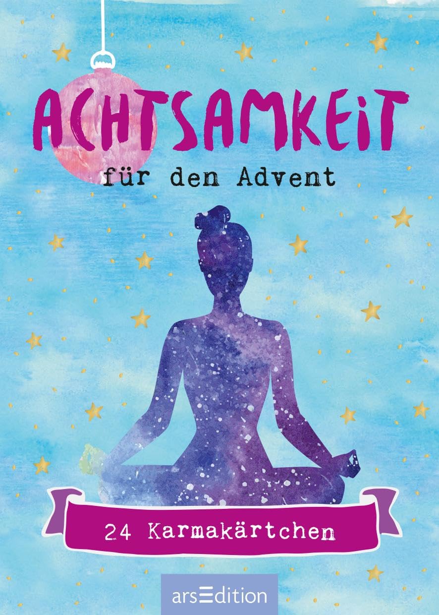 Achtsamkeit für den Advent: Adventskalender-Kartenbox mit 24 Karmakärtchen