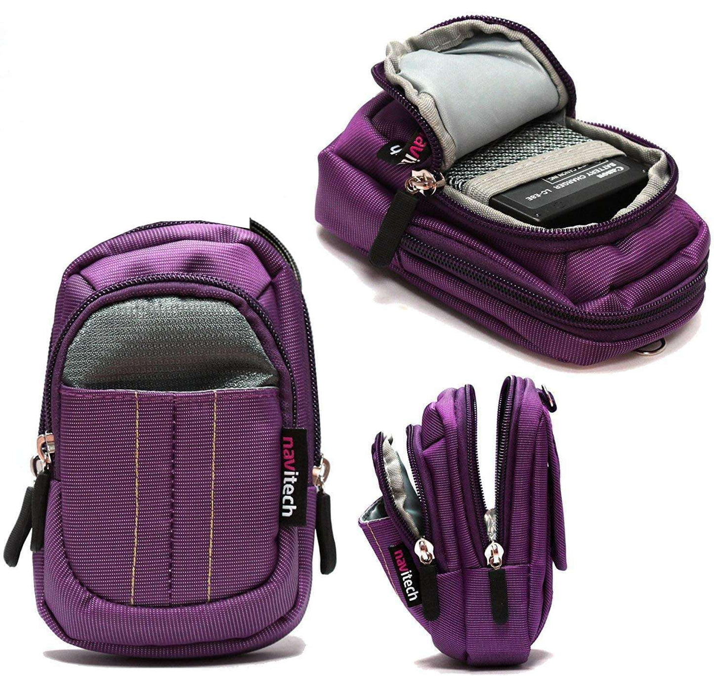 Navitech Purple Compact Camera Case For Sony ZV-E10 APS-C Vlogging Camera