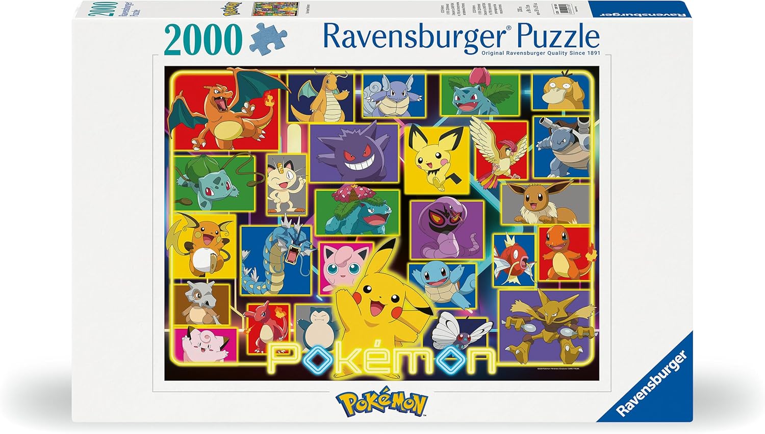 Ravensburger 12001130 - Pokemon - 2000 pieces jigsaw puzzle – Puzzle for adults and kids age 14 years up, Pokémon Puzzle, gifts for Pokémon fans