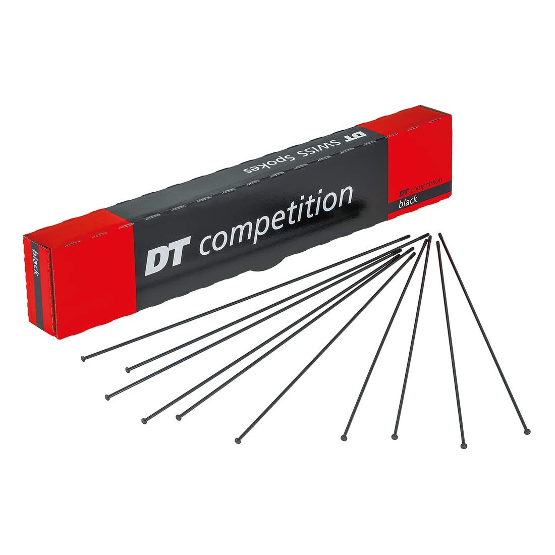 DT Swiss Competition Straight Pull Spokes 14 / 15 g = 2 / 1.8 mm box 100, black 284 mm