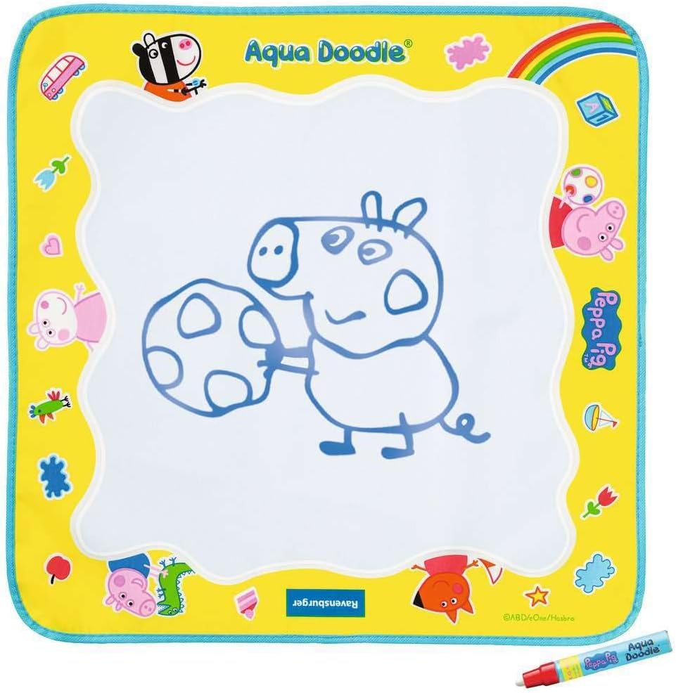 Ravensburger ministeps 4195 Aqua Doodle Peppa Pig - Erstes Malen für Kinder ab 18 Monate, Malset für fleckenfreien Malspaß mit Wasser, mit Matte&Stift