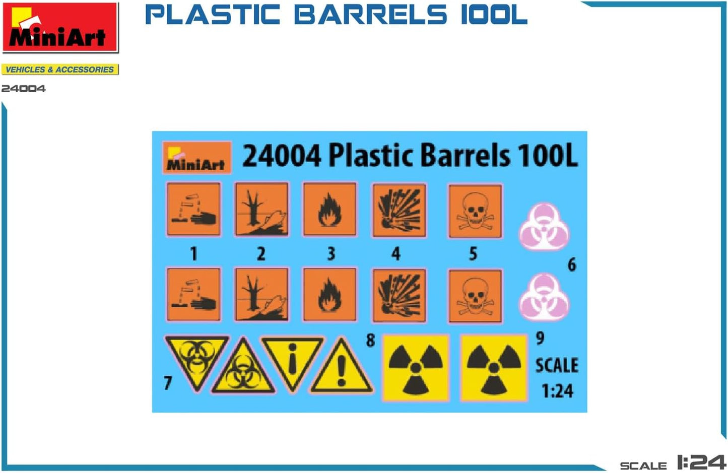 Miniart 1:24 - Plastic Barrels 100L