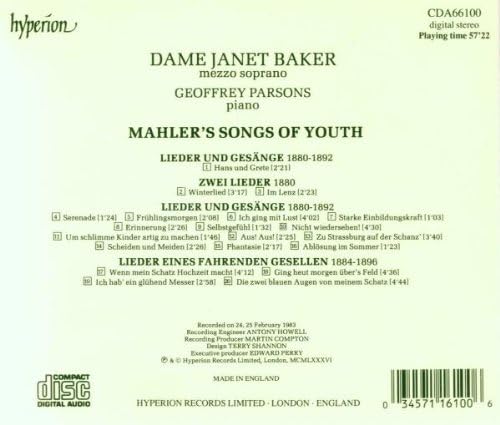 Mahler's Songs of Youth