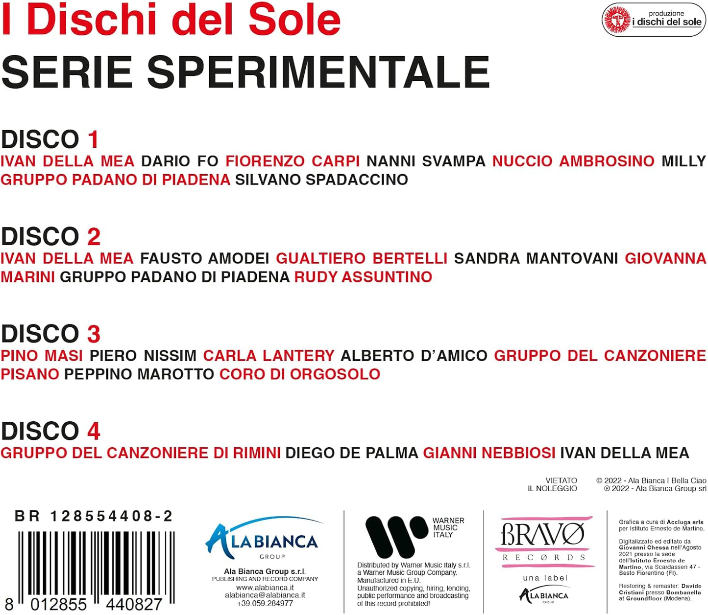 I Dischi Del Sole Serie Sperimentale: (Canzoni D'uso) (Box