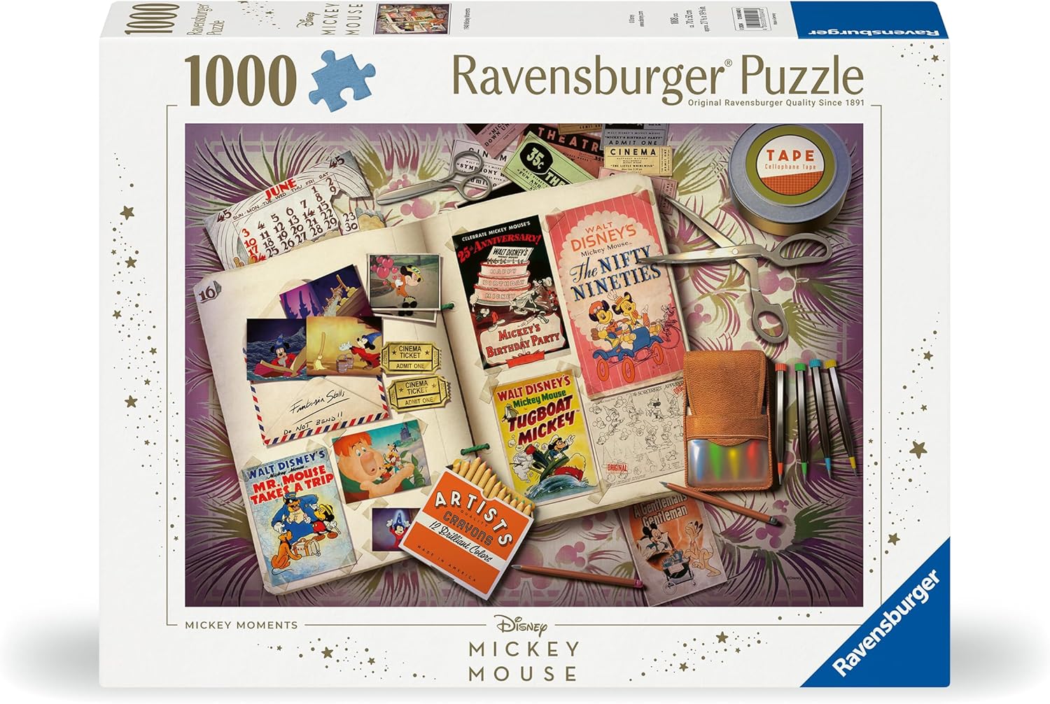 Ravensburger 12000840 - Mickey Anniversary 1940 Disney Collector's Edition - 1000 pieces jigsaw puzzle – Puzzle for adults and kids age 14 years up, disney jigsaw, disney gifts