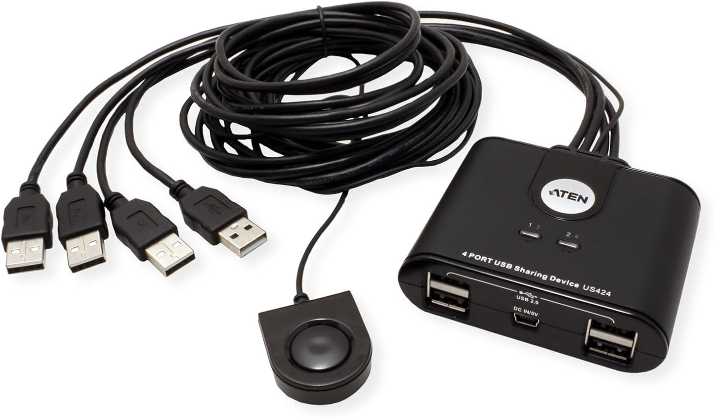 Aten US424 Hub 4 ports USB 2.0 commutables vers 4 PC/MAC