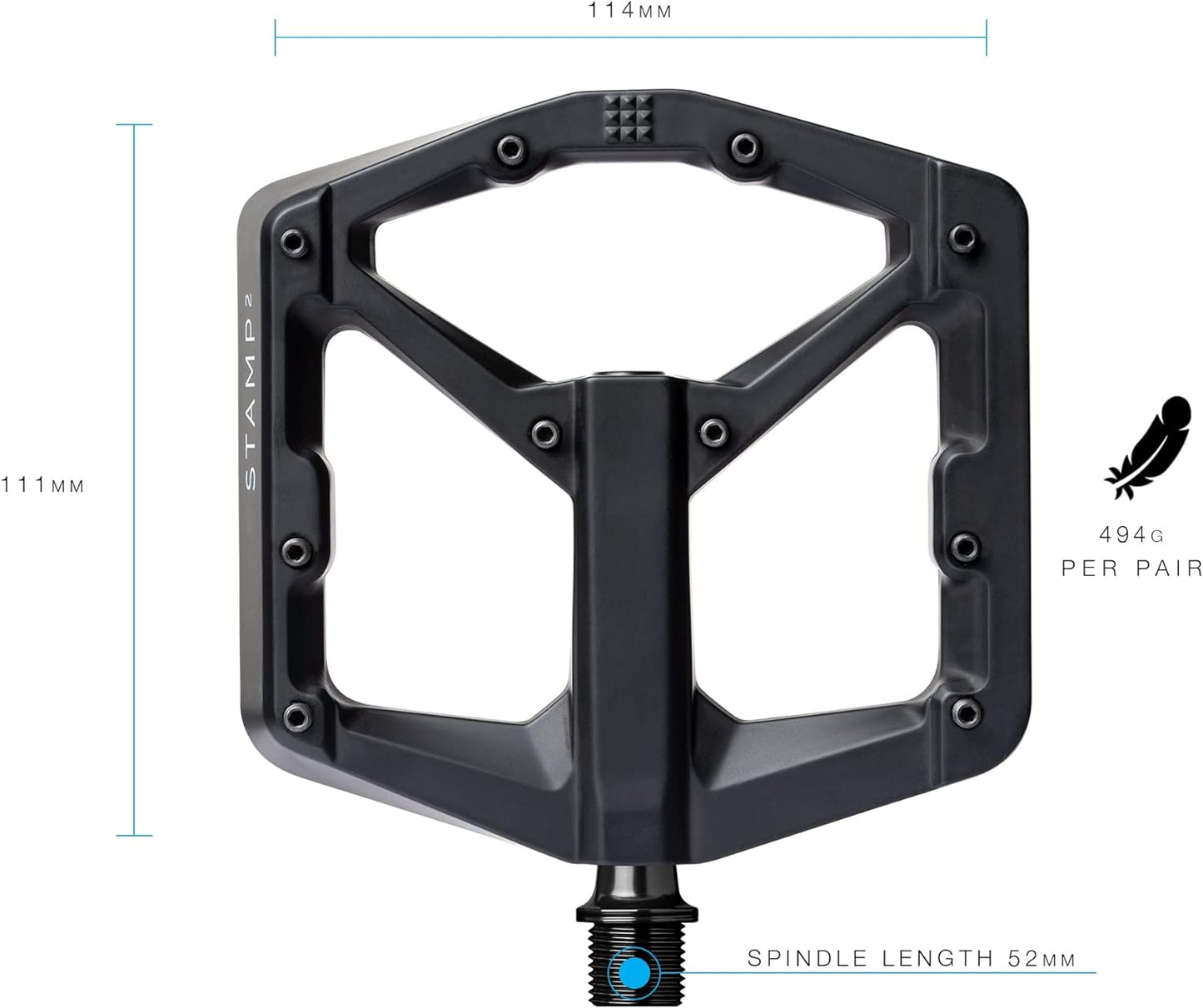 Crank Brothers Stamp 2 Pedals Black L