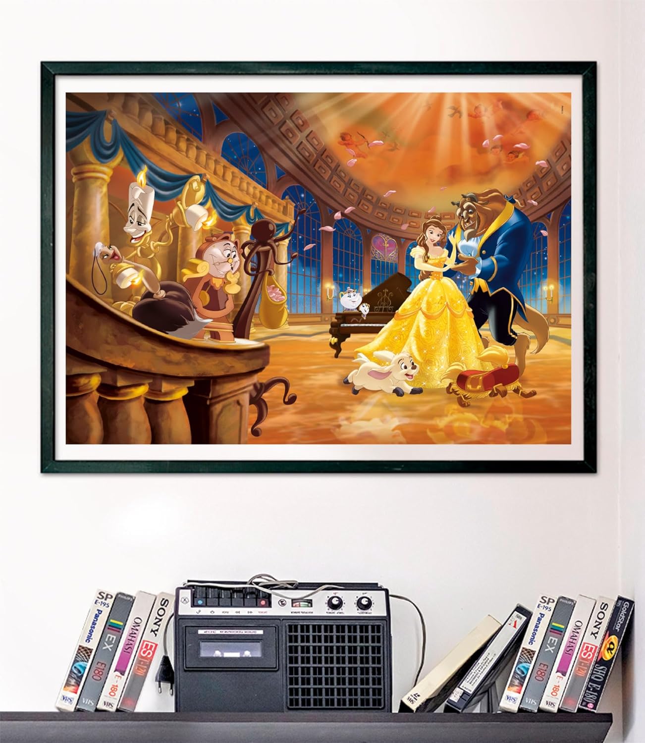 Clementoni 39854 Disney Princess Jigsaw Belle and The Beast 1000 Pieces-Poster Included, Puzzle for Adults 14-99 Years, Gift for Men/Women, Made in Italy, Multicolor