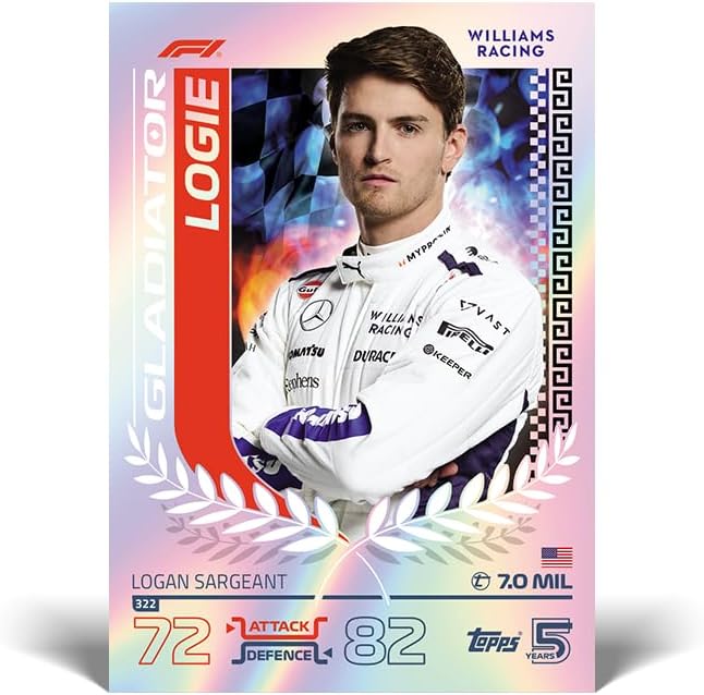 Topps Turbo Attax Formula 1 2024 Starter Pack Contient 20 Cartes Dont Une Carte Verstappen Orange Dutch Lion Le et Une Carte Piastri Emerald Le.