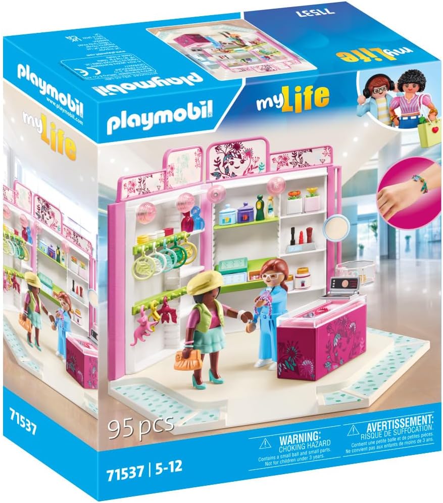 PLAYMOBIL MyLife 71537 Beauty Boutique, spannende Stilberatung für das perfekte Outfit, inklusive Ansteckern, Halsketten und mehr, kreatives Spielzeug für Kinder ab 5 Jahren