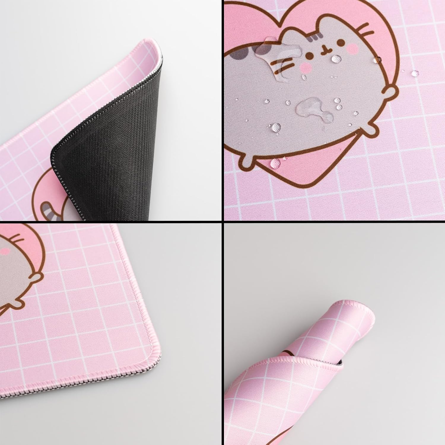 Grupo Erik Pusheen Mouse Pad | Non-Slip Rubber Base & Waterproof Gaming Mouse Pad | Pusheen Gifts | Pink Mouse Pad | Small Mouse Mat | Pusheen Merchandise
