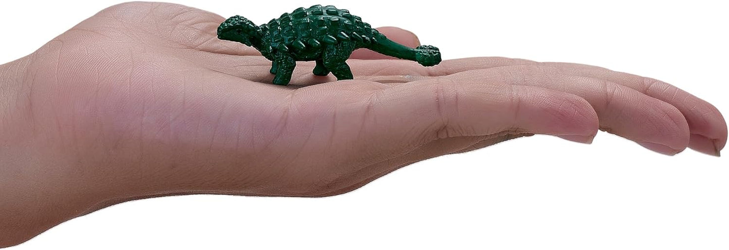 MOJO – Mini Dinosaur figure Mini Worlds Tube Playset 12pc T-Rex, Brachiosaurus, Spinosaurus, Mammoth, Tricerotops, Smilodon, Stegosaurus, Parasauralophus, Ankylosaurus | Dinosaurs Collection