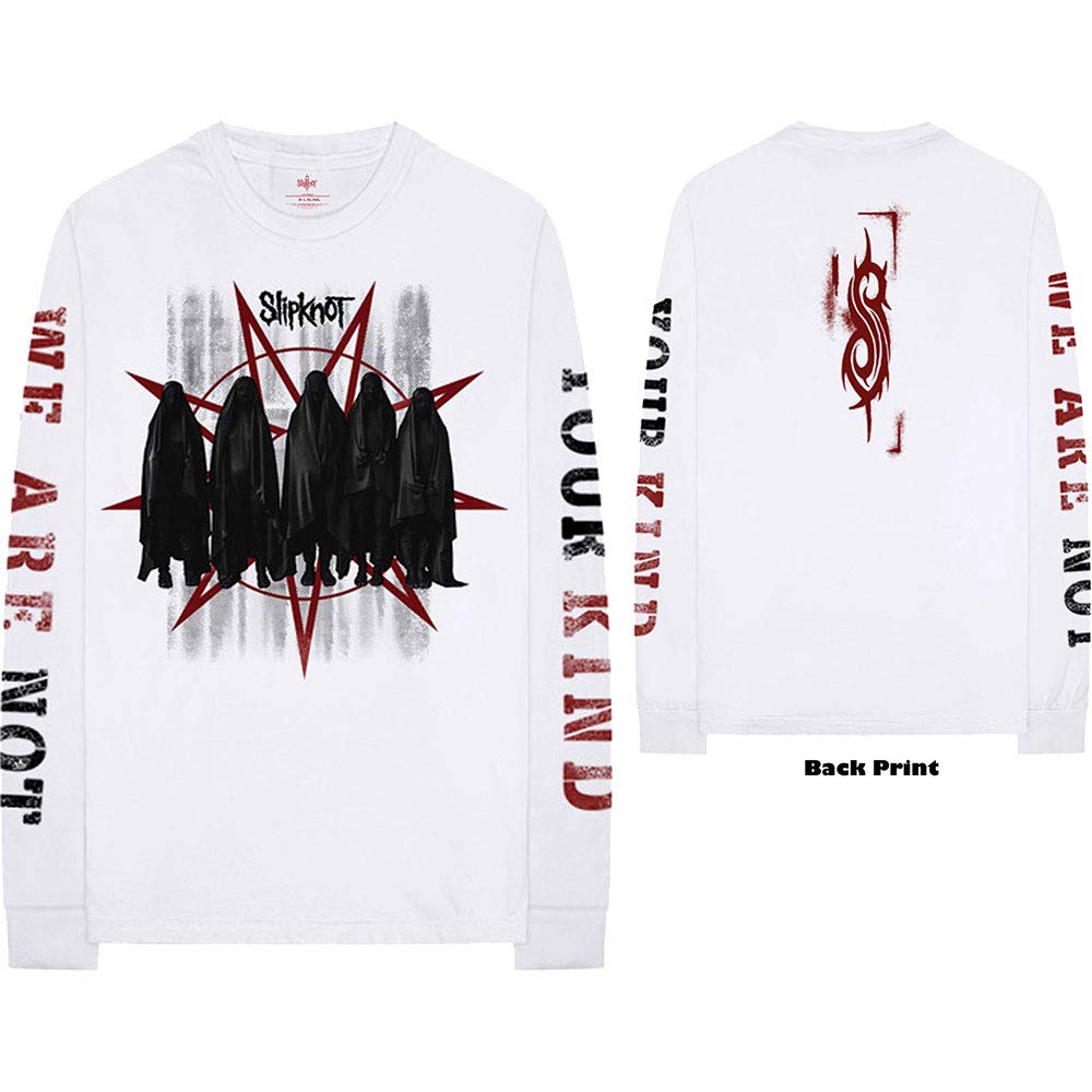T-Shirt Maniche Lunghe # M Unisex White # Shrouded Group