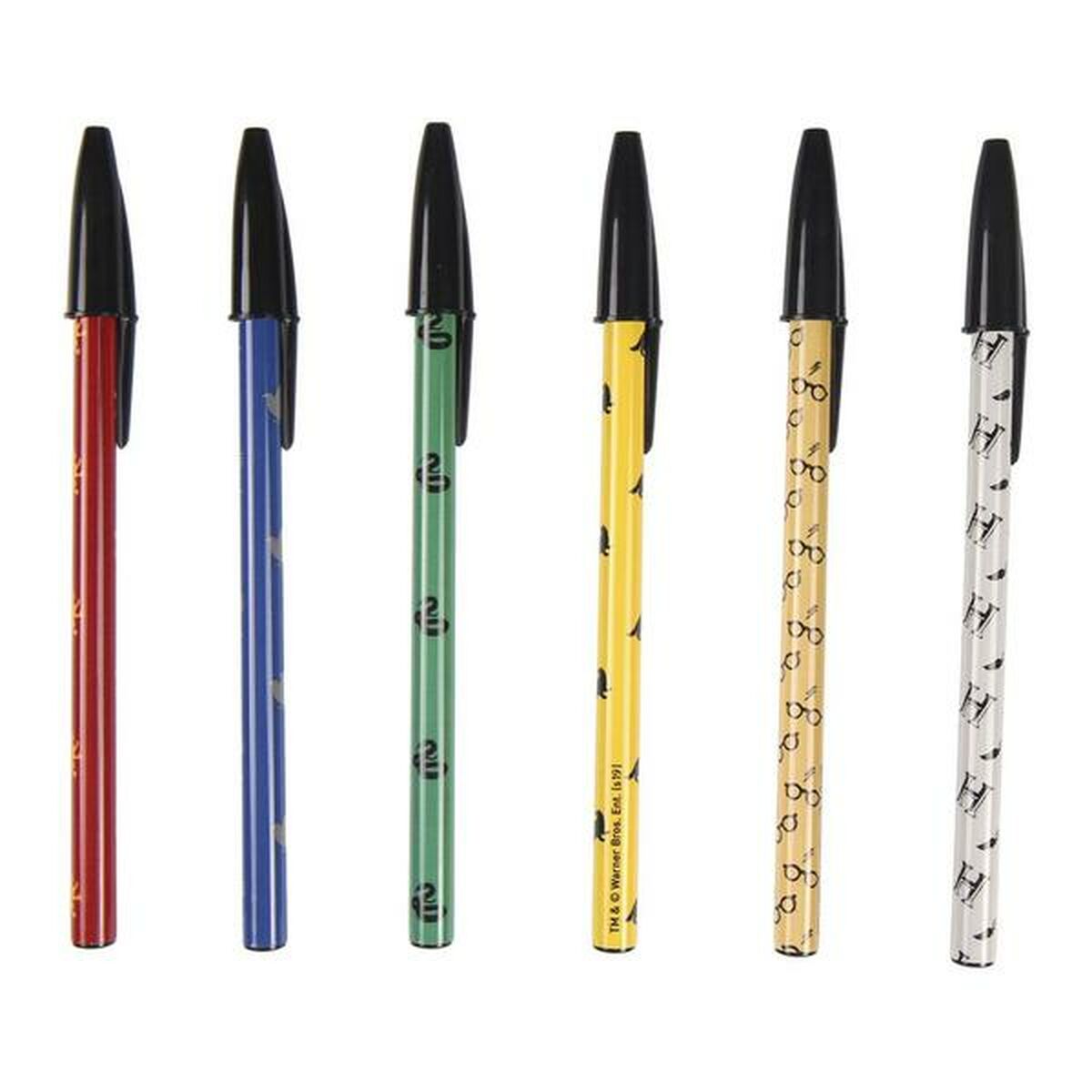 CERDÁ LIFE'S LITTLE MOMENTS, Set de Bolígrafos de Color Negro de Harry Potter-Licencia Oficial de Warner Bros unisex-adult, Multicolor, 6 Unidad (Paquete de 1