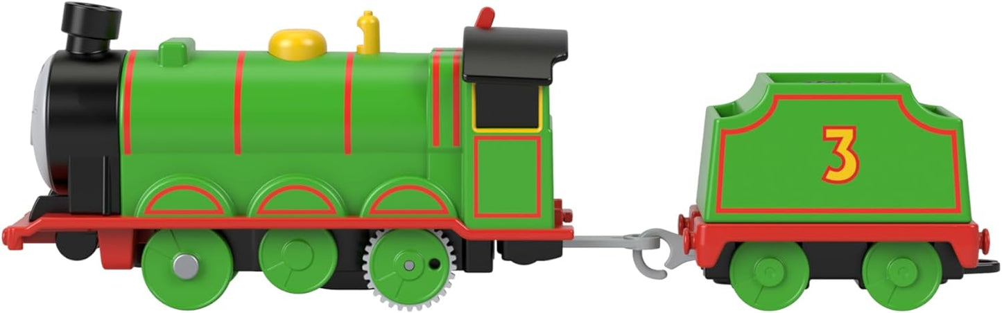 Thomas & Friends Motorized Toy Train Henry Battery-Powered Engine with Tender for Preschool Kids Ages 3+ Years, HTN40