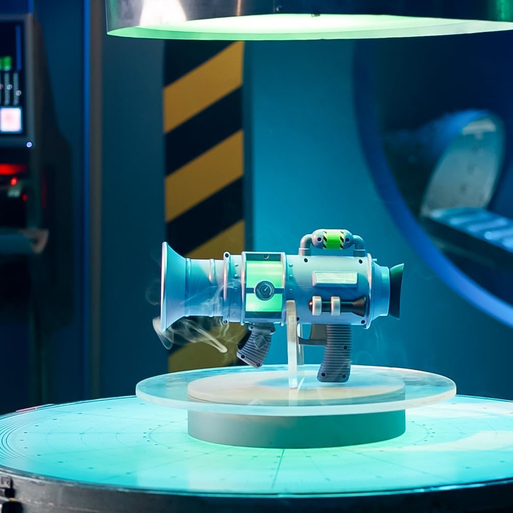 Despicable Me 4 The Ultimate Fart Blaster; Blasts out REAL Fart Rings of fog; Plays 15 Different Fart Sounds Lights Up and Emits Smells; It Includes 2 Different Scented Fart Formulas