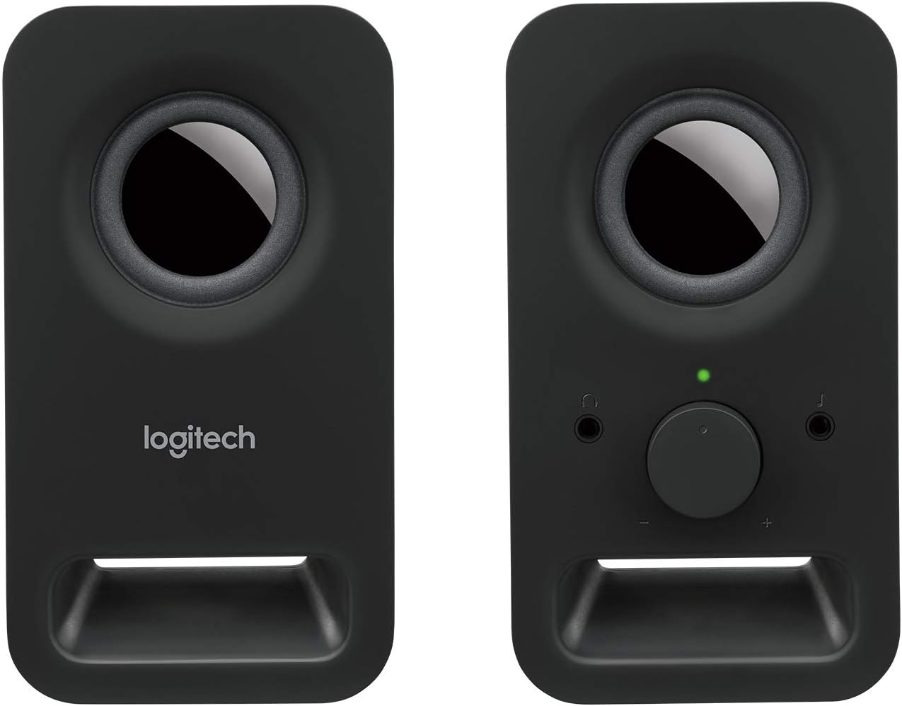 Logitech Z150 PC Speaker, Stereo Sound, 2 Speakers, 6 Watts Peak Power, 3.5mm Input, Right Speaker Controller, Headphone Jack, UK Plug, PC/TV/Mobile Phone/Tablet - Black
