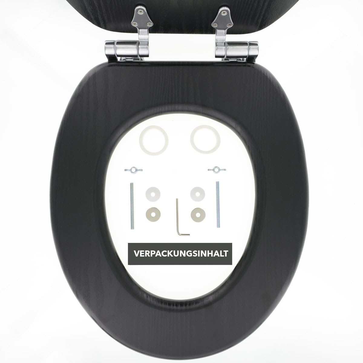 Tiger Toilet Seat Wood - Black