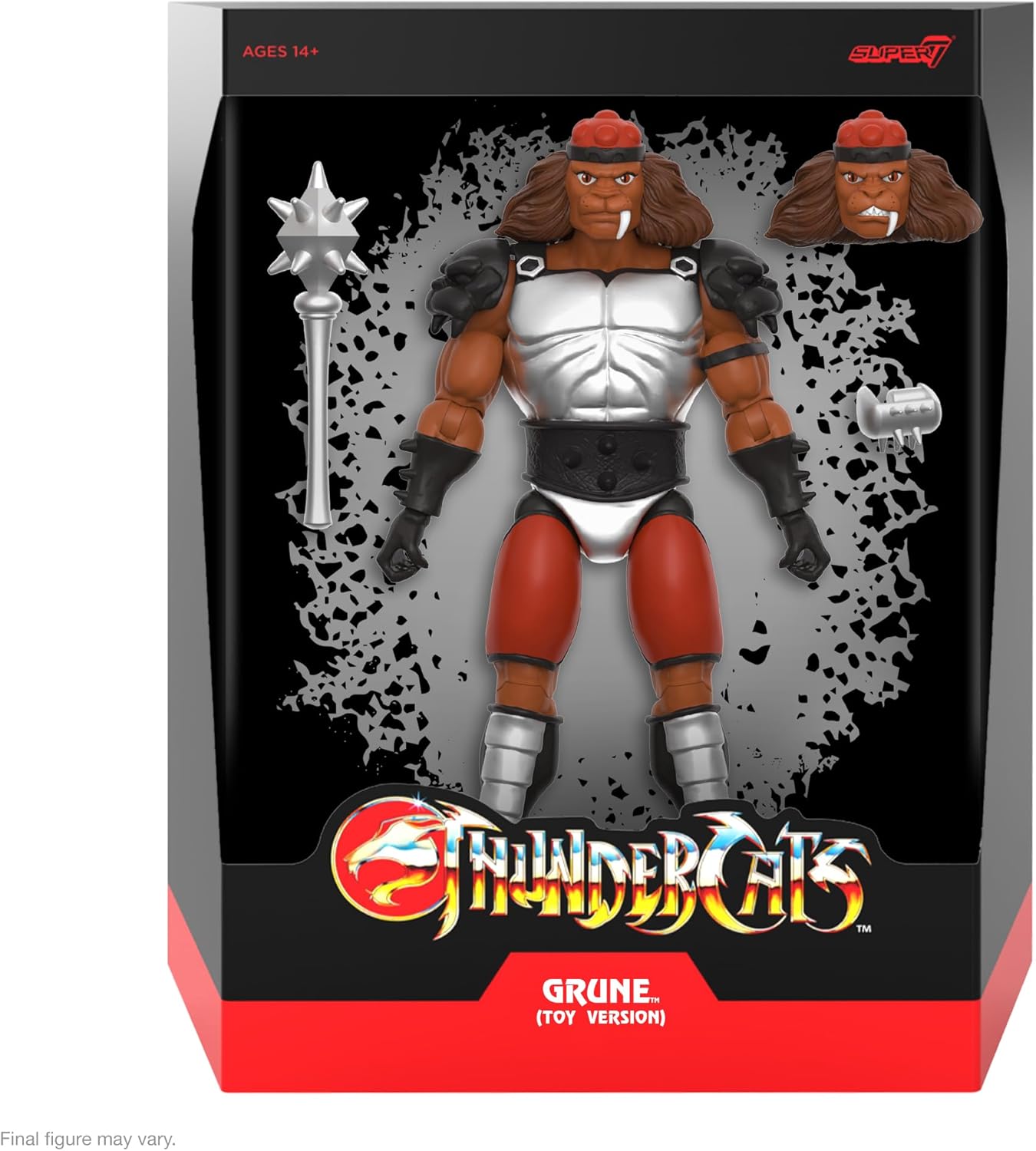 Super7 ULTIMATES! Thundercats Grune The Destroyer (Toy Recolor) - 7" Thundercats Action Figure with Accessories Classic Cartoon Collectibles and Retro Toys