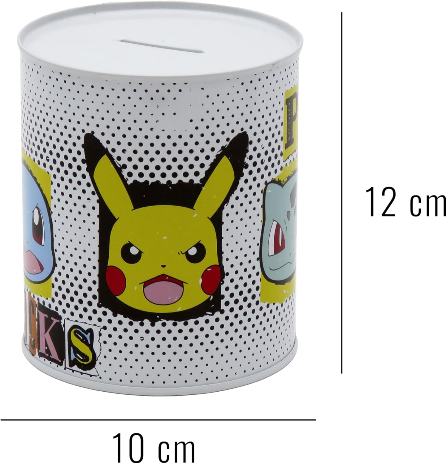 CyP Brands Pokémon - Salvadanaio in metallo, sigillato, salvadanaio medio, multicolore, prodotto ufficiale
