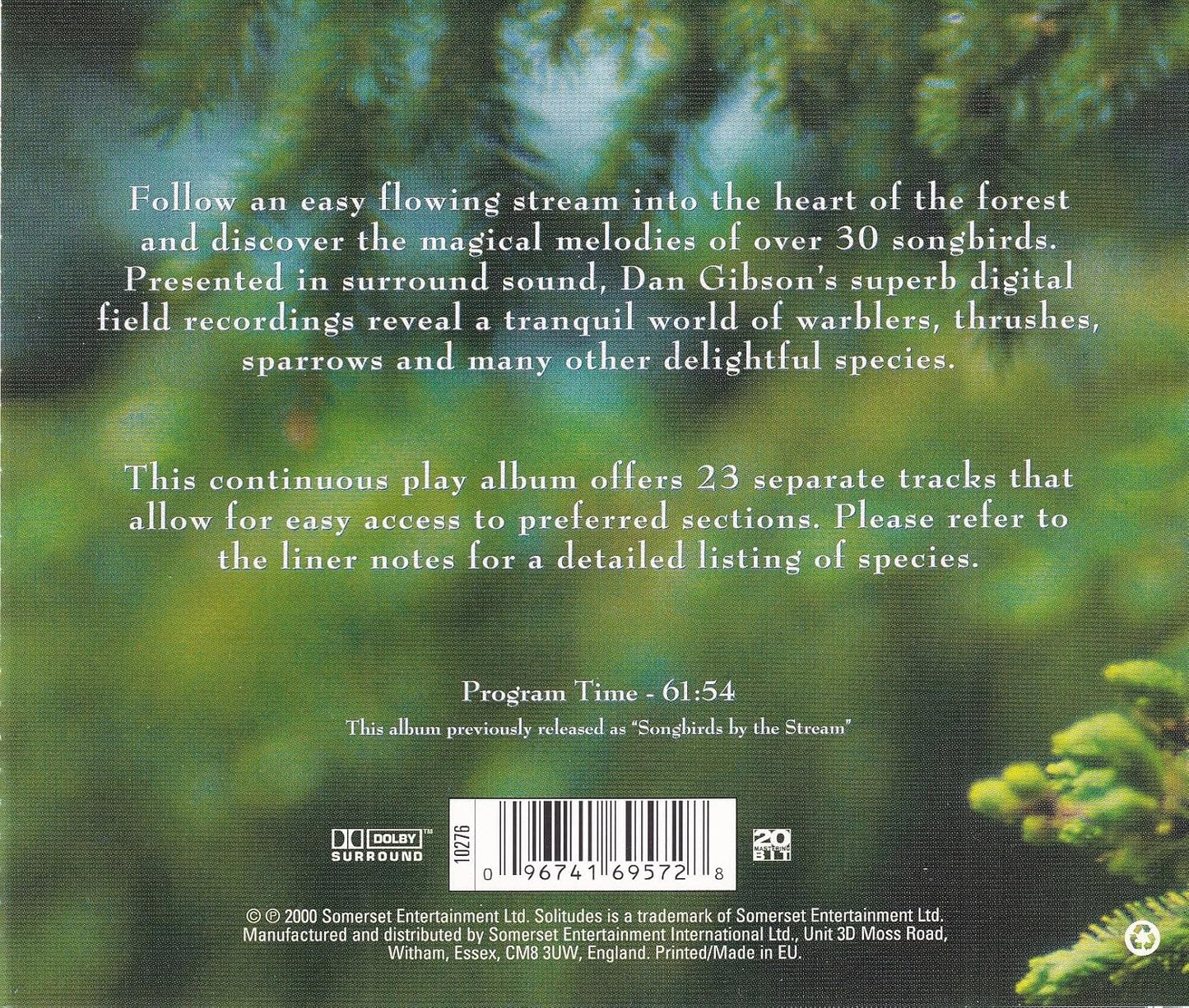 Birdsong II - Solitudes Nature Sound Collection