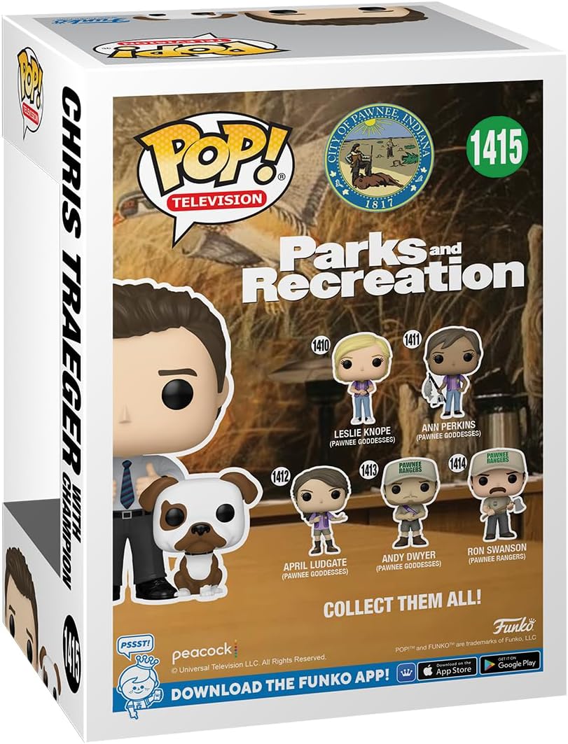 Funko POP! & Buddy: Parks & Recreation - Chris & Champion - Parks and Recreation - Collectable Vinyl Figure - Gift Idea - Official Merchandise - Toys for Kids & Adults - TV Fans