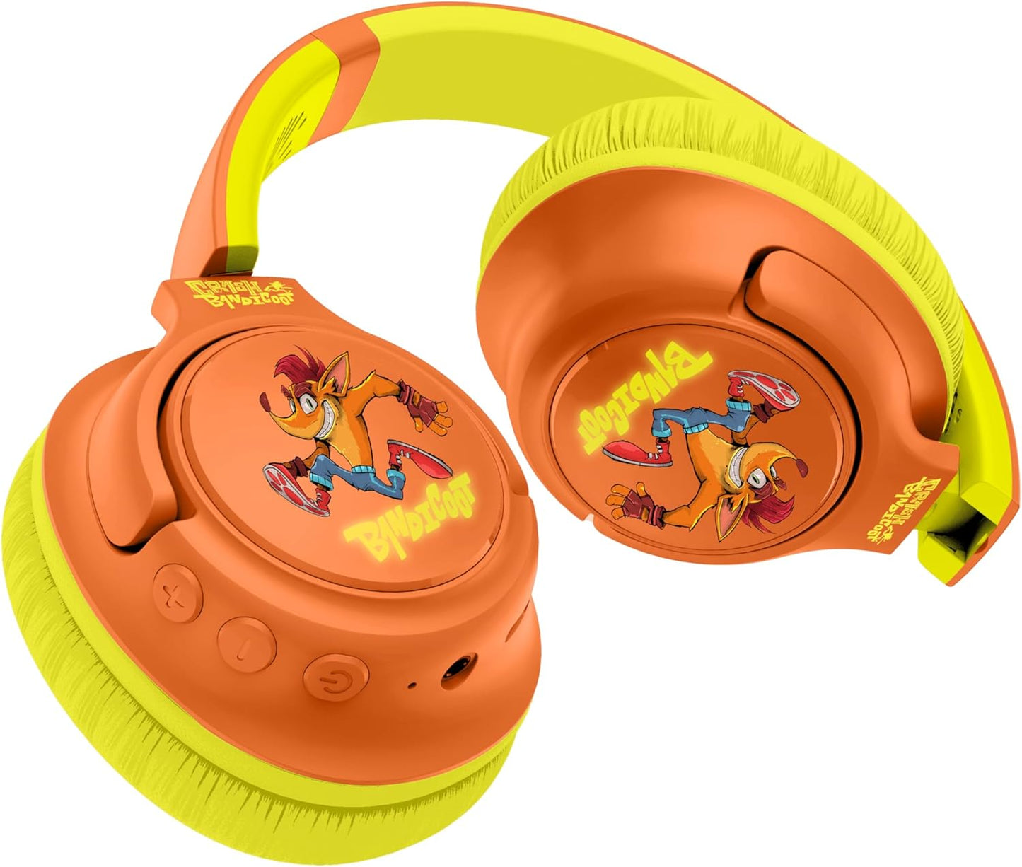 OTL Technologies CB1218 Crash Bandicoot LED Light Up Wireless Bluetooth Headphones - Orange