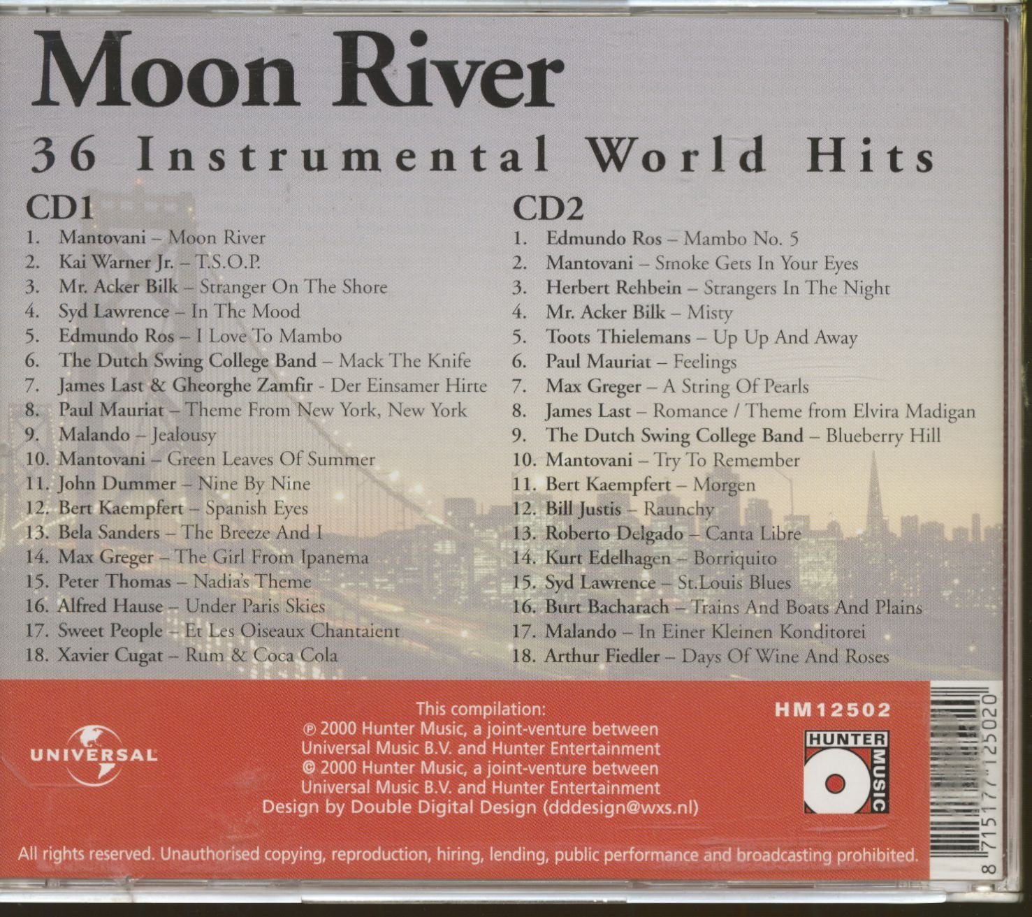 MOON RIVER-36 INSTRUMENTAL WORLD HITS (2CD)